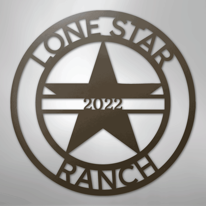 Custom Metal Wall Art - Personalized Star Sign Stone