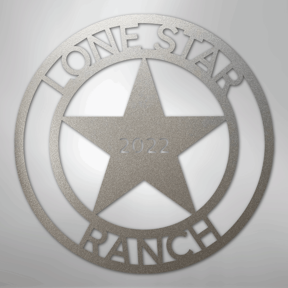 Custom Metal Wall Art - Personalized Texas Sign Silver