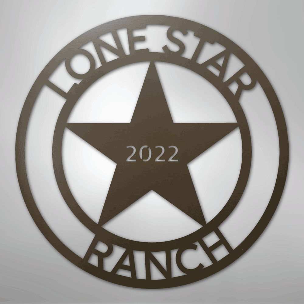 Custom Metal Wall Art - Personalized Texas Sign Stone