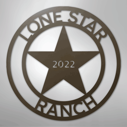 Custom Metal Wall Art - Personalized Texas Sign Stone