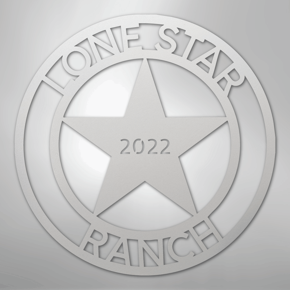 Custom Metal Wall Art - Personalized Texas Sign White