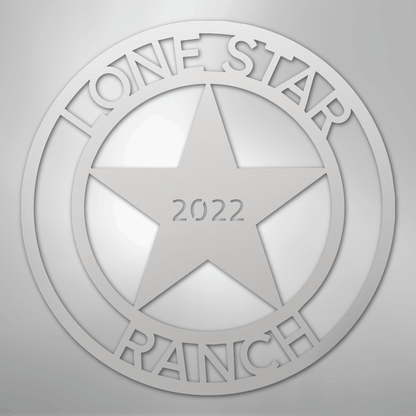 Custom Metal Wall Art - Personalized Texas Sign White