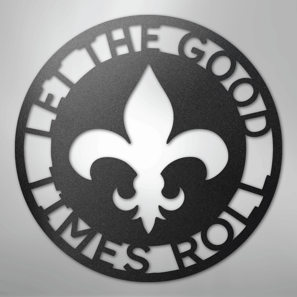 Custom Metal Wall Art - Personalized Fleur De Lis Sign