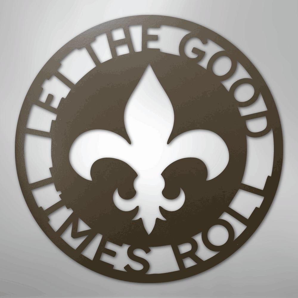 Custom Metal Wall Art - Personalized Fleur De Lis Sign Stone