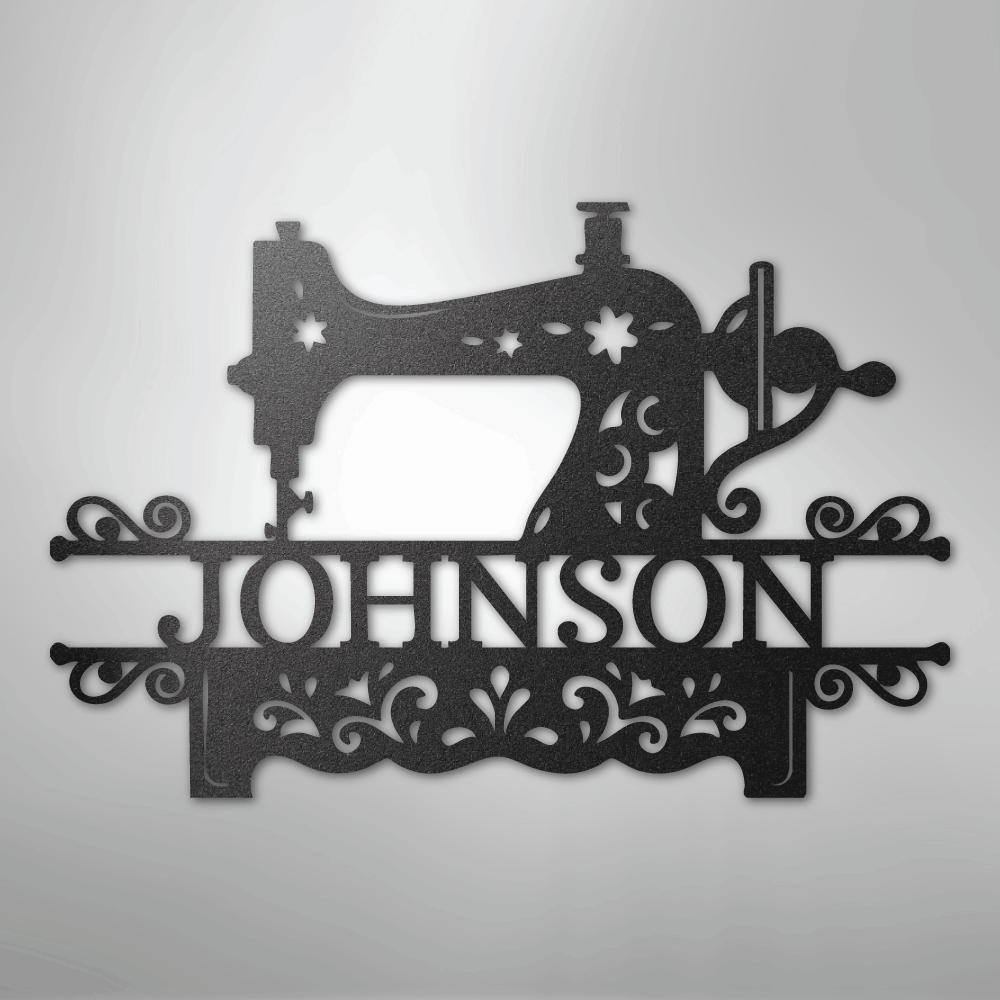 Custom Metal Wall Art - Personalized Sewing Sign