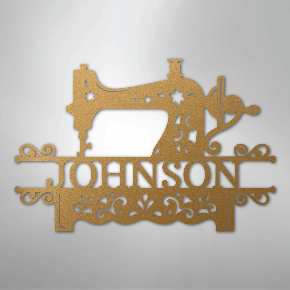 Custom Metal Wall Art - Personalized Sewing Sign