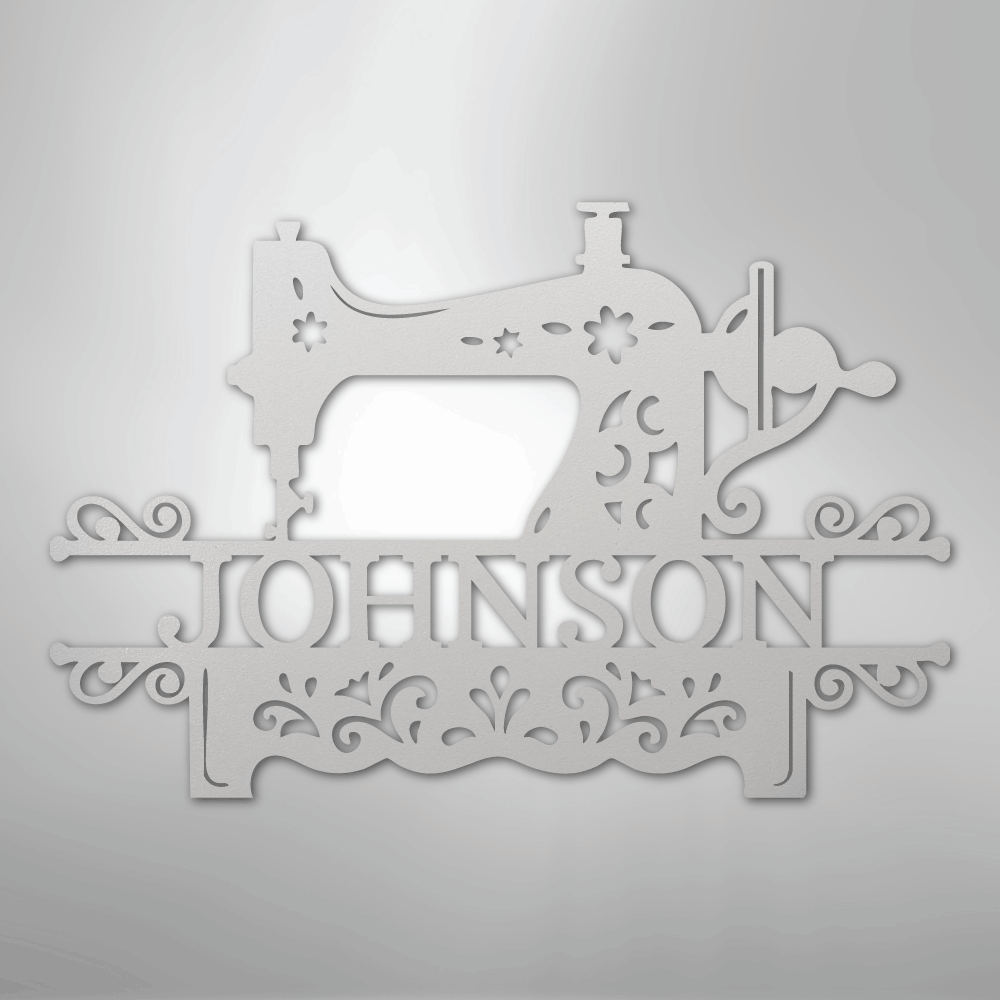 Custom Metal Wall Art - Personalized Sewing Sign