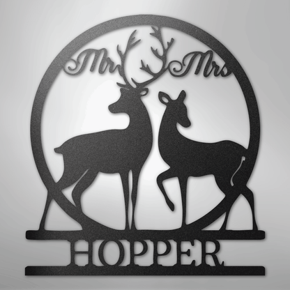 Custom Metal Wall Art - Personalized Mr and Mrs Sign