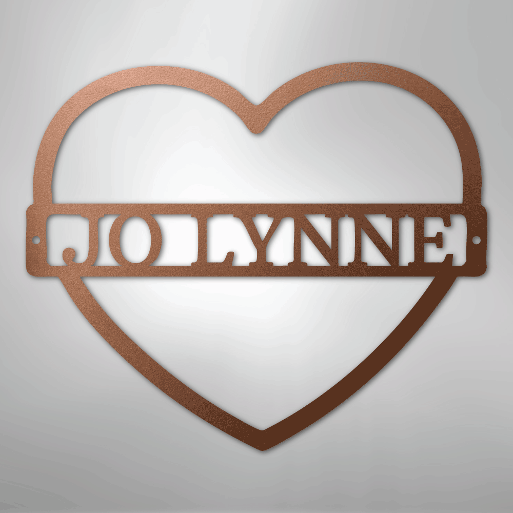 Custom Metal Wall Art - Personalized Mom Name Sign Copper