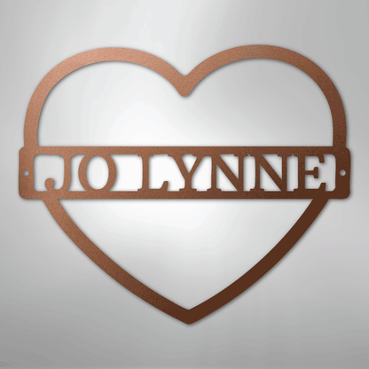 Custom Metal Wall Art - Personalized Mom Name Sign Copper