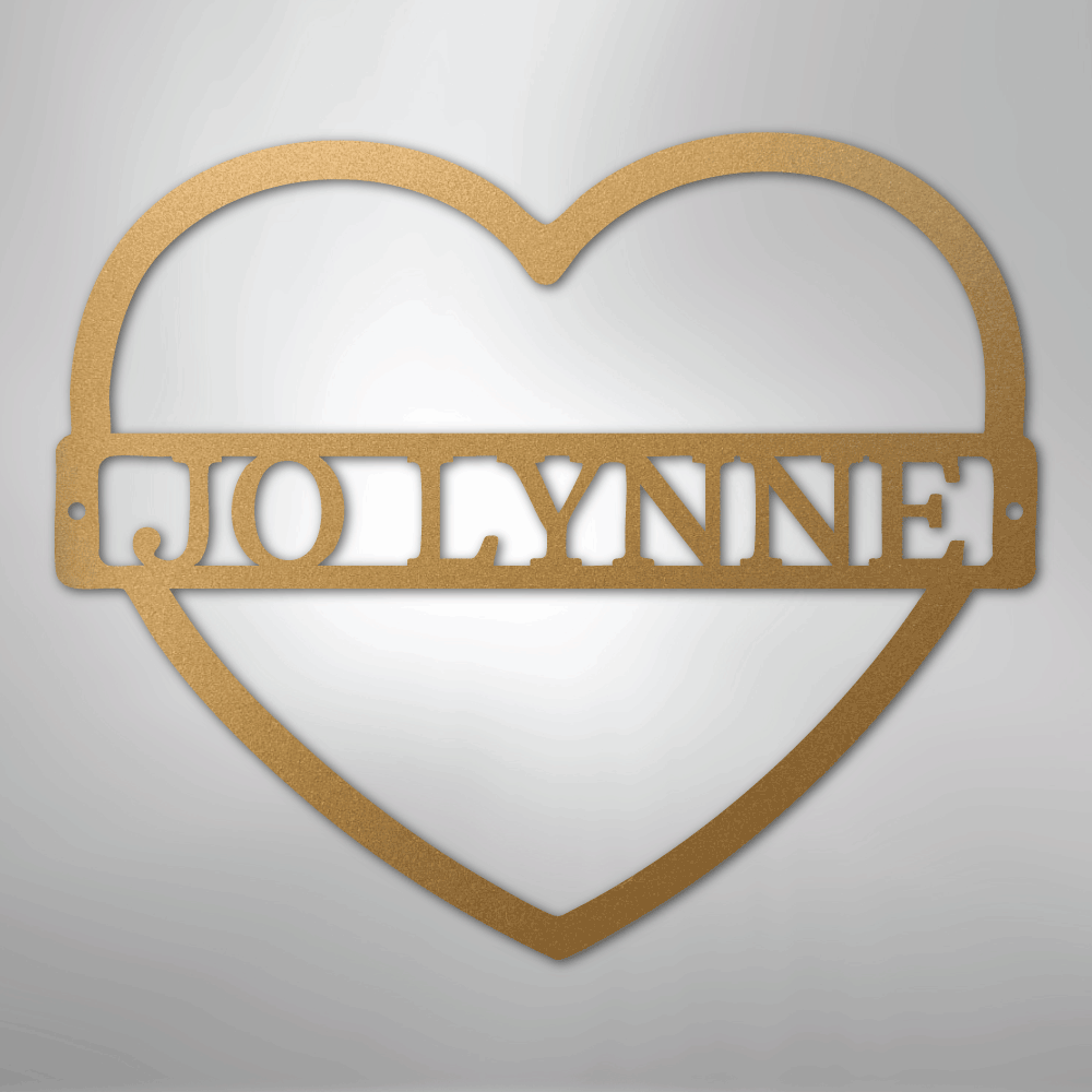 Custom Metal Wall Art - Personalized Mom Name Sign Gold