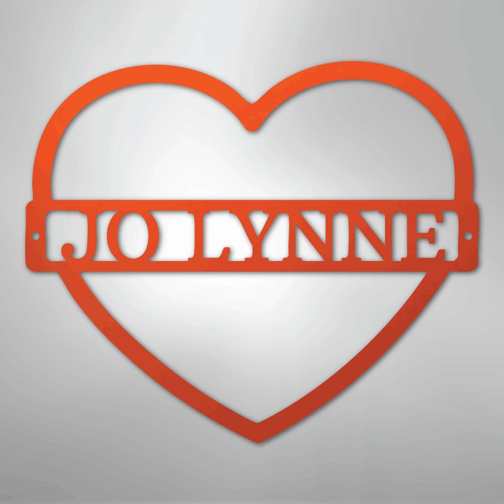 Custom Metal Wall Art - Personalized Mom Name Sign Orange
