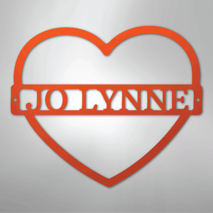Custom Metal Wall Art - Personalized Mom Name Sign Orange