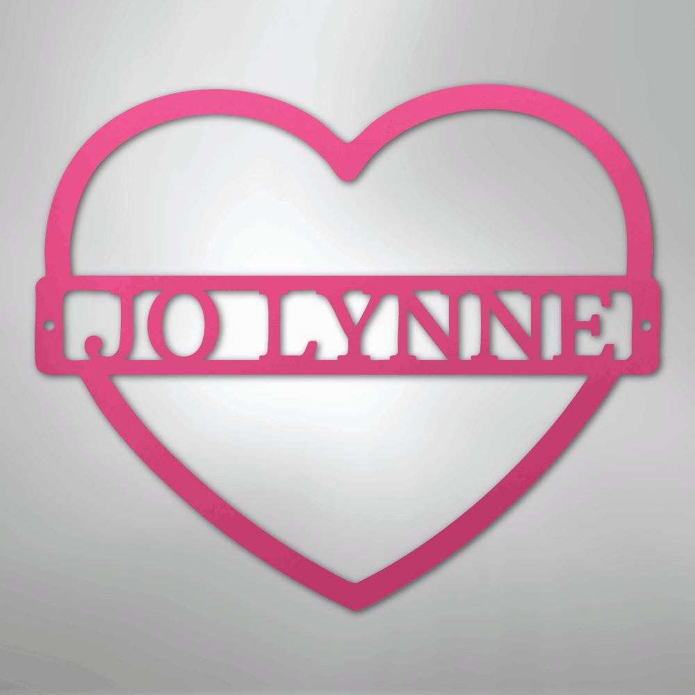 Custom Metal Wall Art - Personalized Mom Name Sign Pink