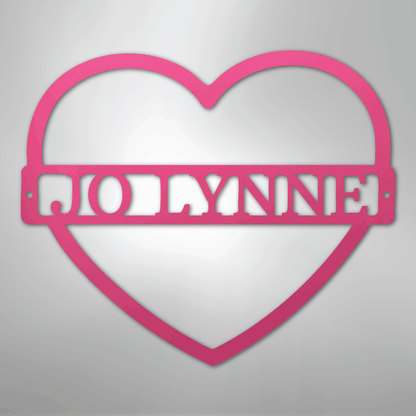 Custom Metal Wall Art - Personalized Mom Name Sign Pink
