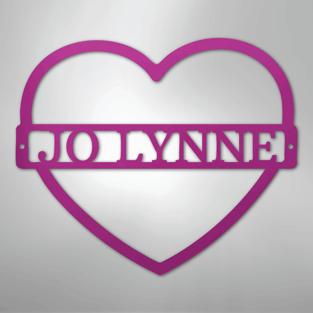 Custom Metal Wall Art - Personalized Mom Name Sign Purple