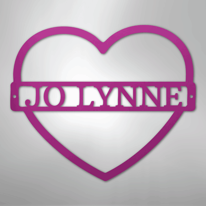 Custom Metal Wall Art - Personalized Mom Name Sign Purple