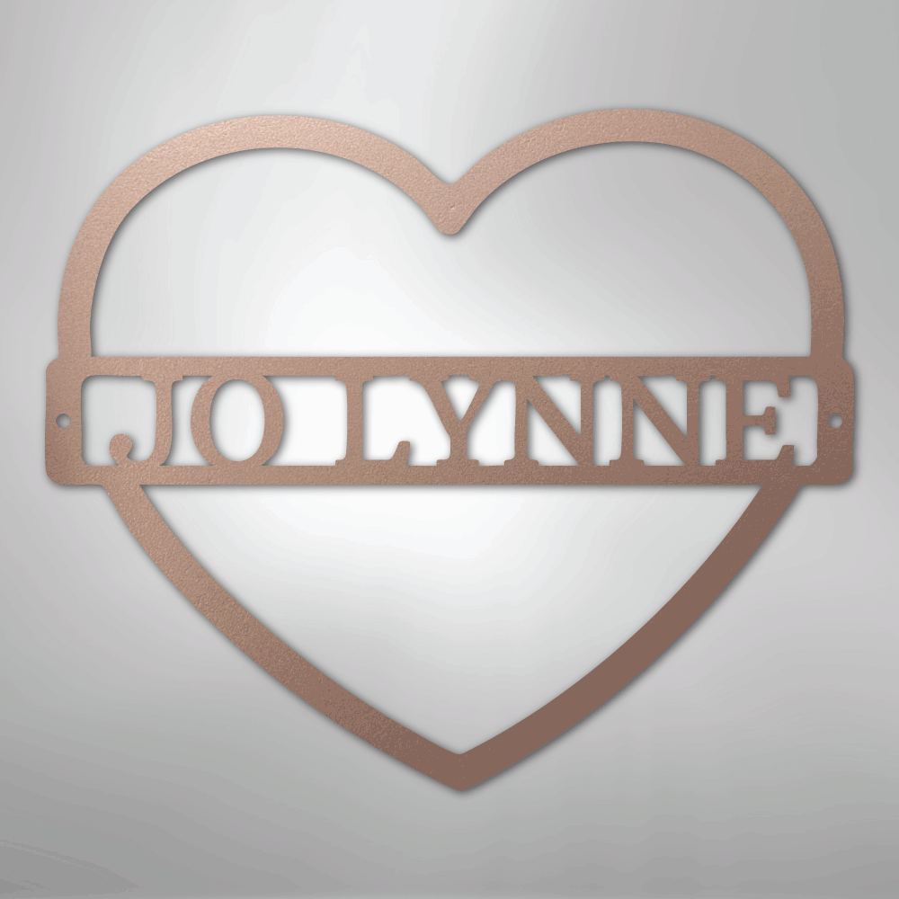 Custom Metal Wall Art - Personalized Mom Name Sign Rose