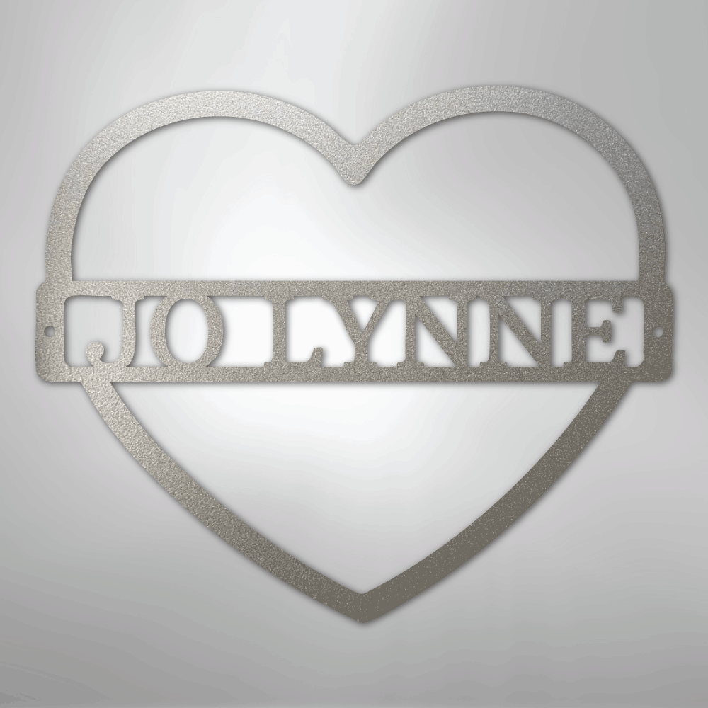 Custom Metal Wall Art - Personalized Mom Name Sign Silver