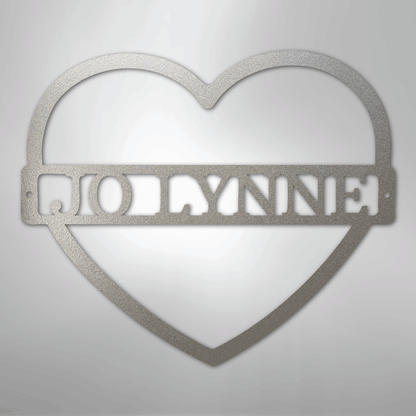 Custom Metal Wall Art - Personalized Mom Name Sign Silver