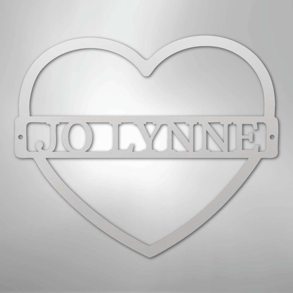 Custom Metal Wall Art - Personalized Mom Name Sign White