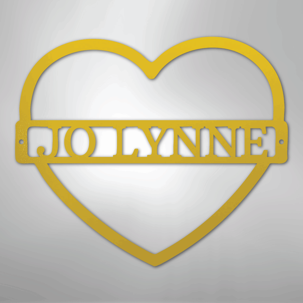 Custom Metal Wall Art - Personalized Mom Name Sign Yellow