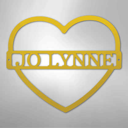 Custom Metal Wall Art - Personalized Mom Name Sign Yellow