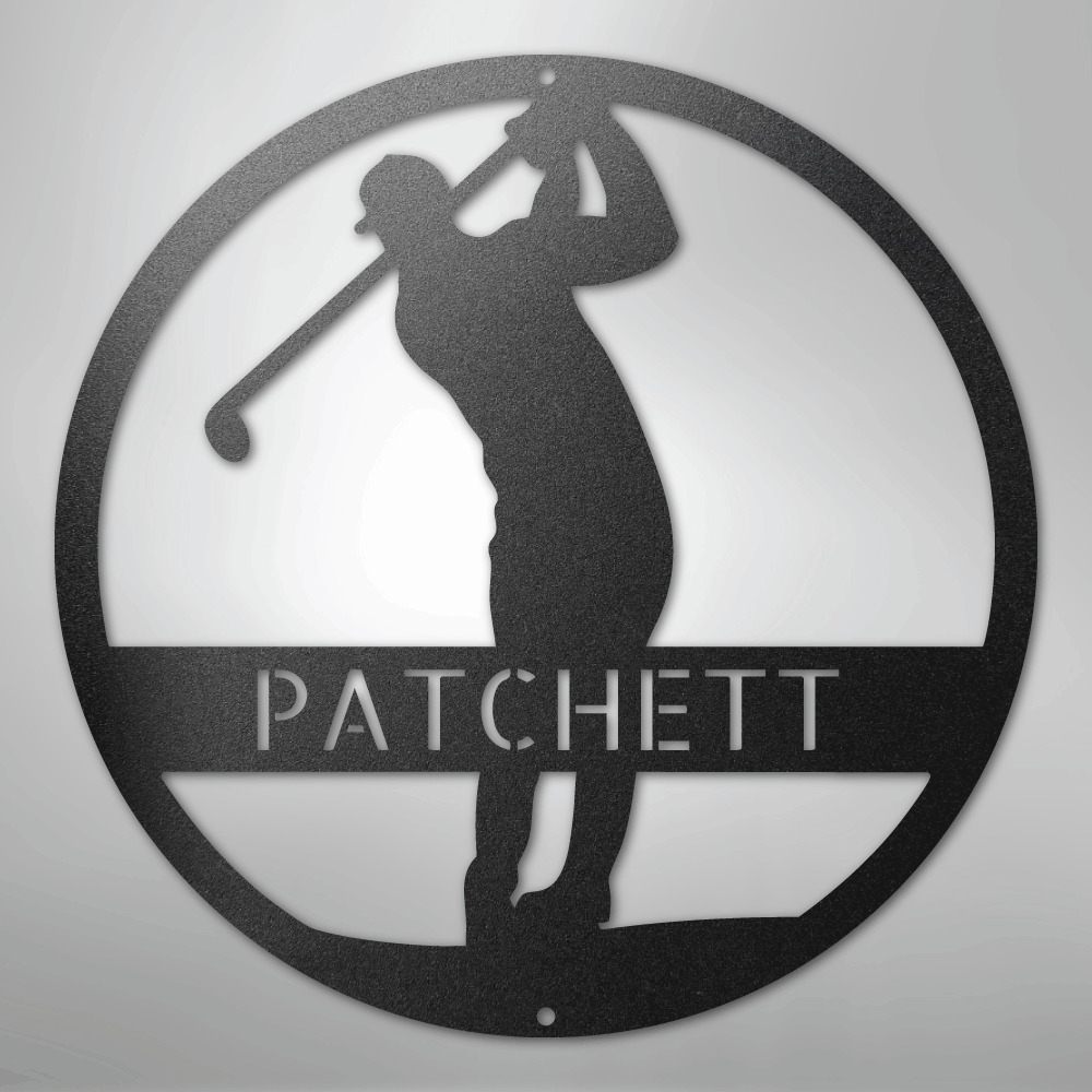 Custom Metal Wall Art - Personalized Golf Course Name Sign