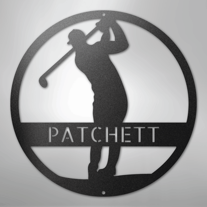 Custom Metal Wall Art - Personalized Golf Course Name Sign