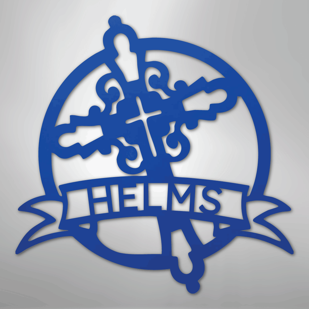 Custom Metal Wall Art - Personalized Christian Sign Blue