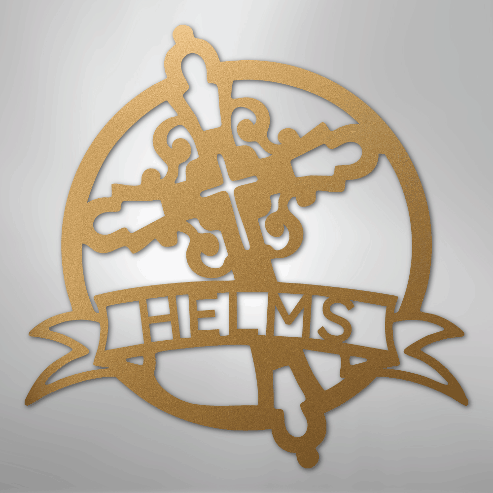 Custom Metal Wall Art - Personalized Christian Sign Gold