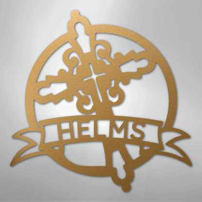 Custom Metal Wall Art - Personalized Christian Sign Gold