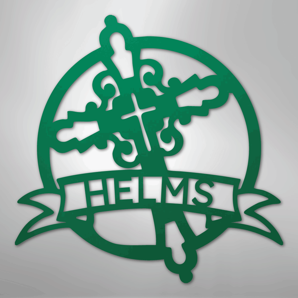 Custom Metal Wall Art - Personalized Christian Sign Green