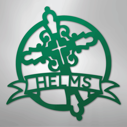 Custom Metal Wall Art - Personalized Christian Sign Green