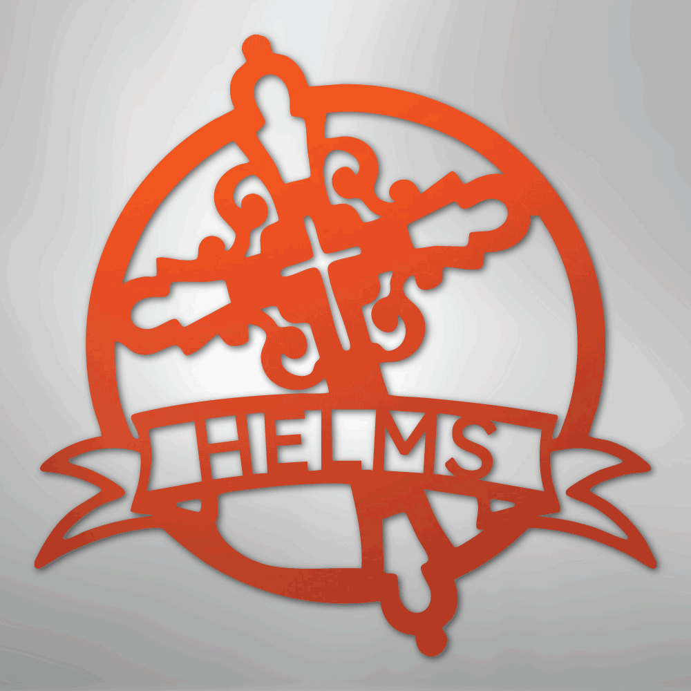 Custom Metal Wall Art - Personalized Christian Sign Orange