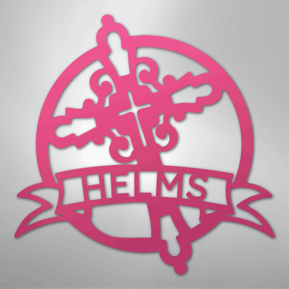 Custom Metal Wall Art - Personalized Christian Sign Pink