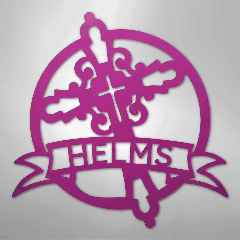 Custom Metal Wall Art - Personalized Christian Sign Purple