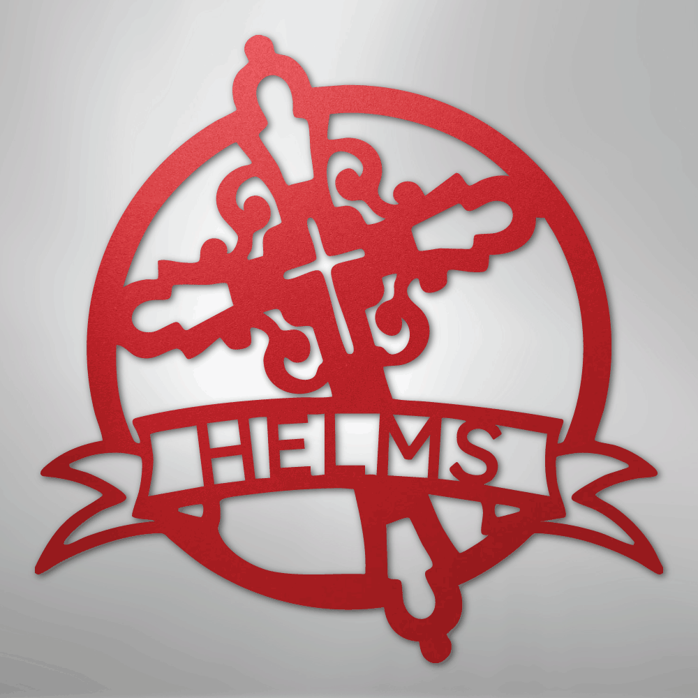 Custom Metal Wall Art - Personalized Christian Sign Red
