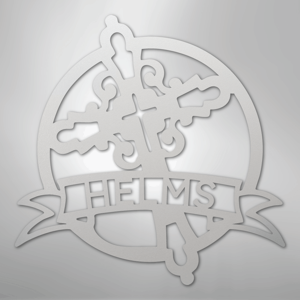 Custom Metal Wall Art - Personalized Christian Sign White