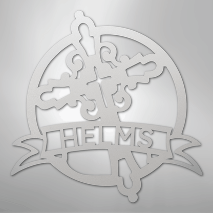 Custom Metal Wall Art - Personalized Christian Sign White