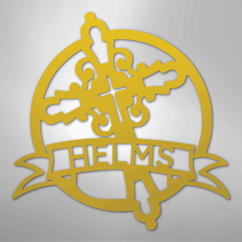 Custom Metal Wall Art - Personalized Christian Sign Yellow