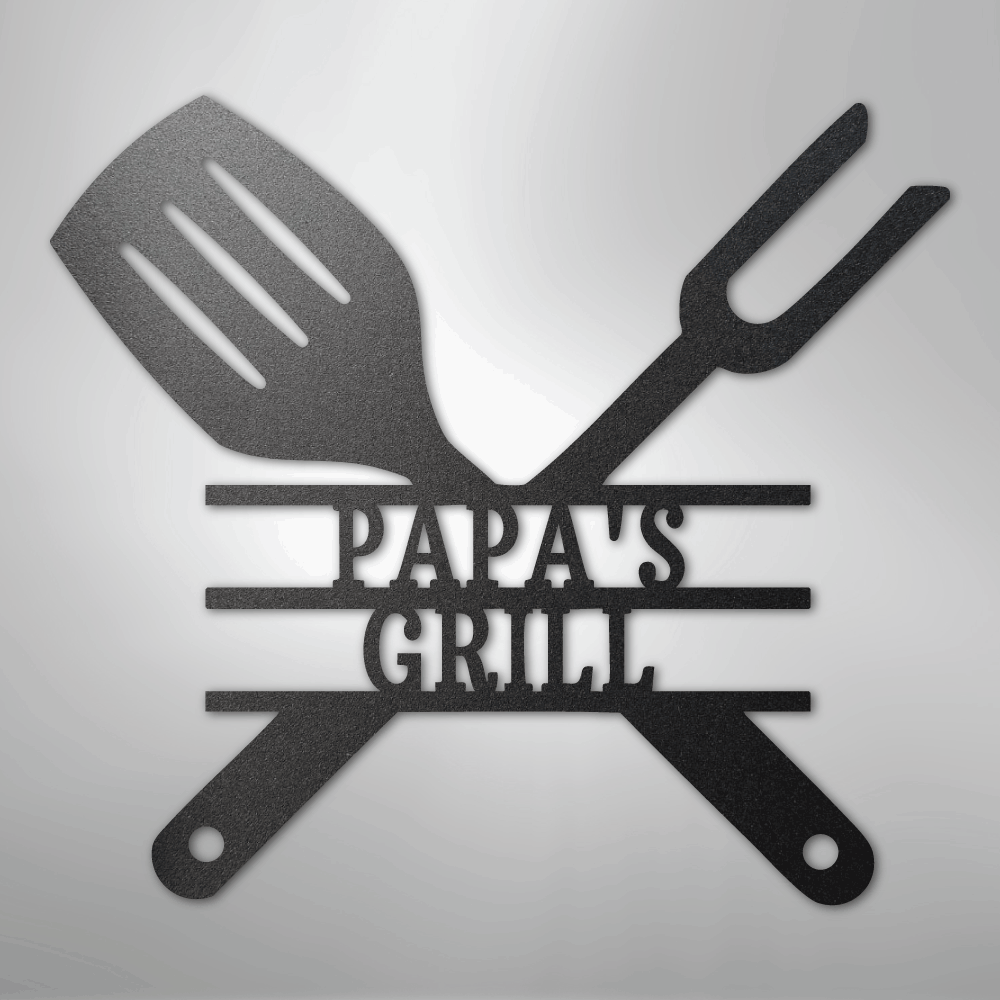 Custom Metal Wall Art - Personalized Grill Sign