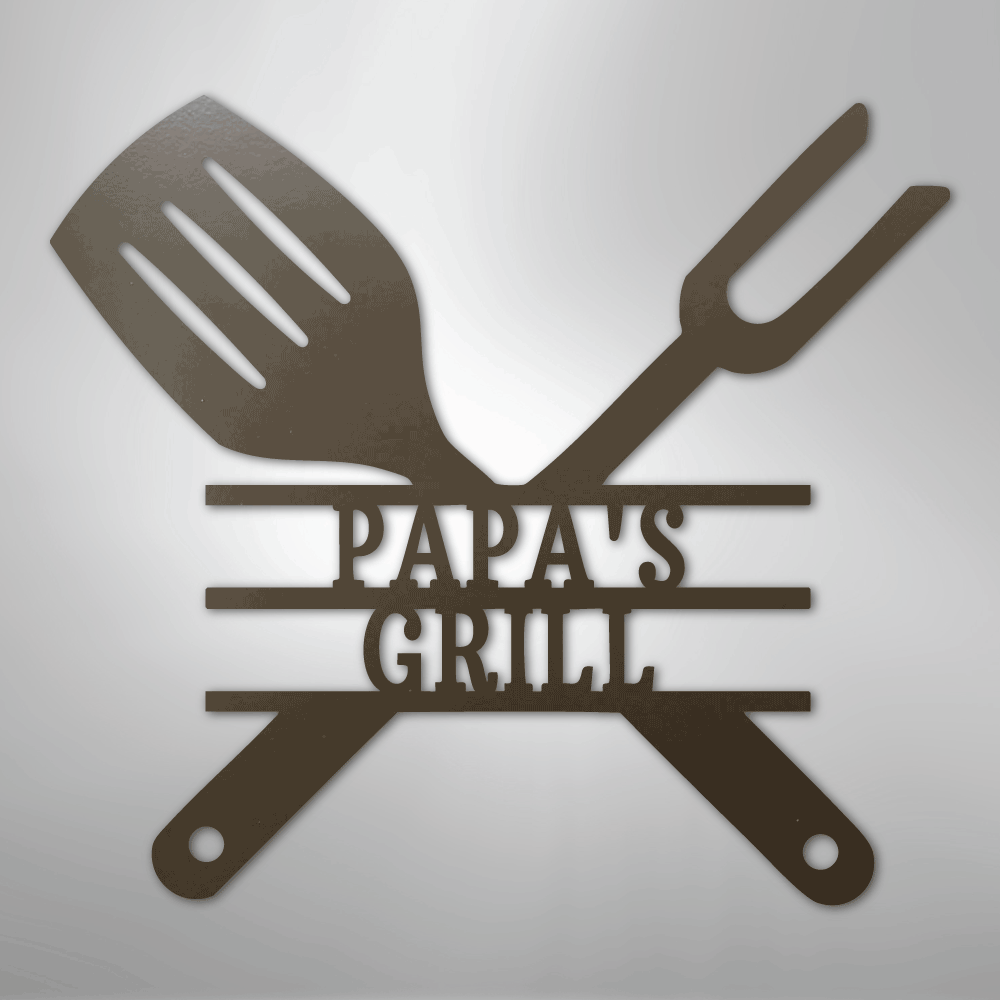 Custom Metal Wall Art - Personalized Grill Sign Stone