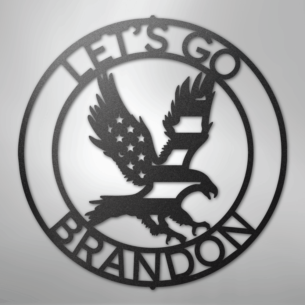 Custom Metal Wall Art - Personalized Patriotic Eagle Sign