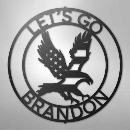 Custom Metal Wall Art - Personalized Patriotic Eagle Sign