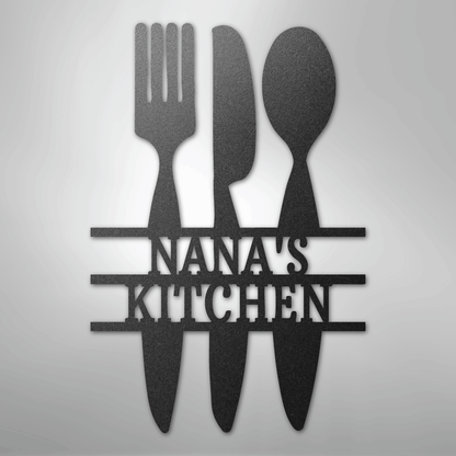 Custom Metal Wall Art - Personalized Kitchen Sign
