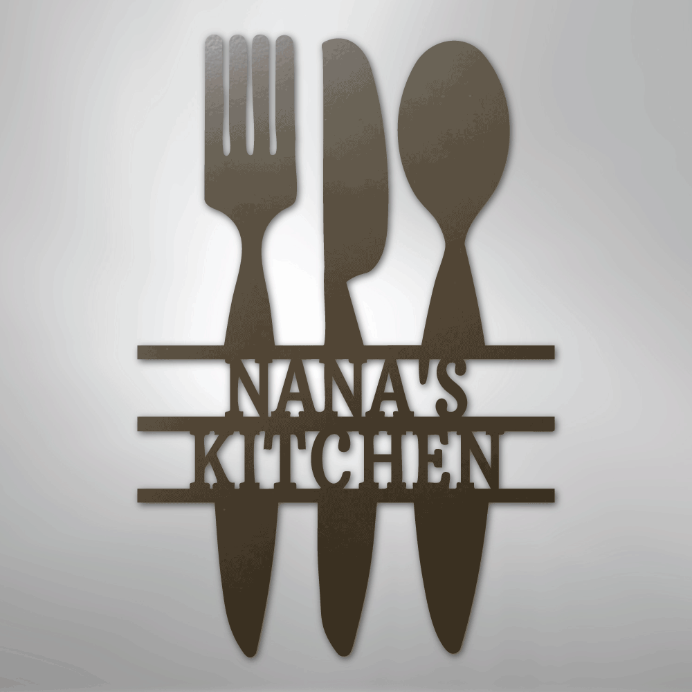 Custom Metal Wall Art - Personalized Kitchen Sign Stone
