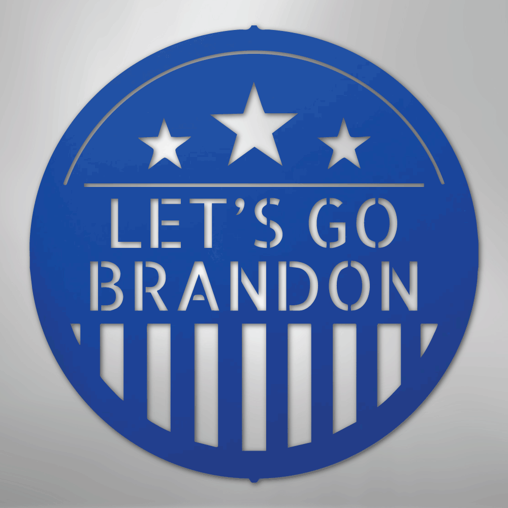 Custom Metal Wall Art - Personalized Patriotic Sign Blue