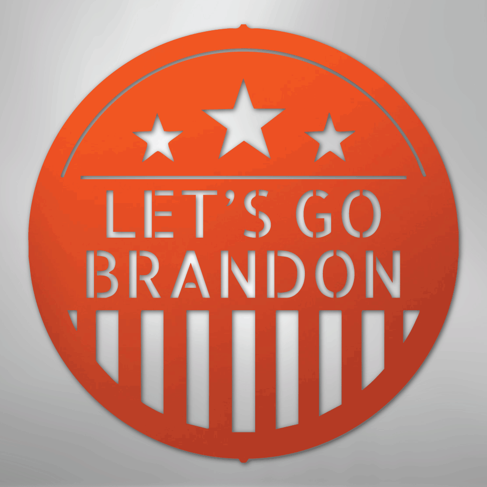 Custom Metal Wall Art - Personalized Patriotic Sign Orange