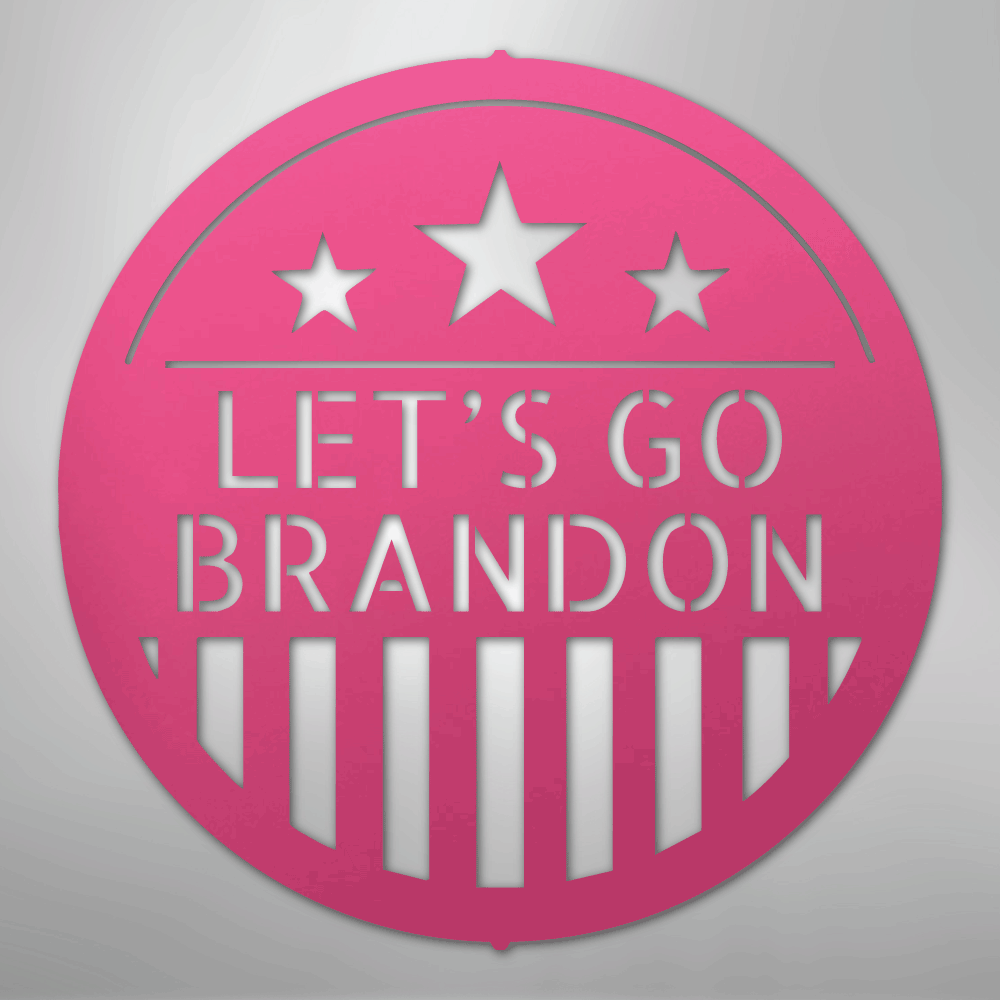 Custom Metal Wall Art - Personalized Patriotic Sign Pink